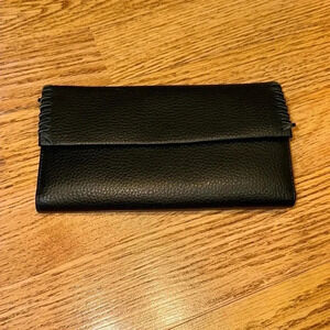 Brixton Black Leather Wallet Billfold Checkbook Holder